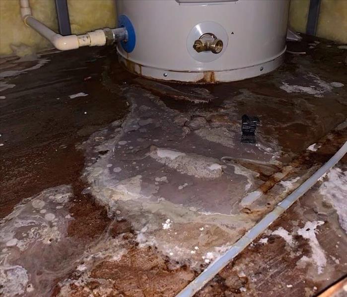 a water heater that malfunctioned and dripped water for an undetermined amount of time causing extensive secondary damage